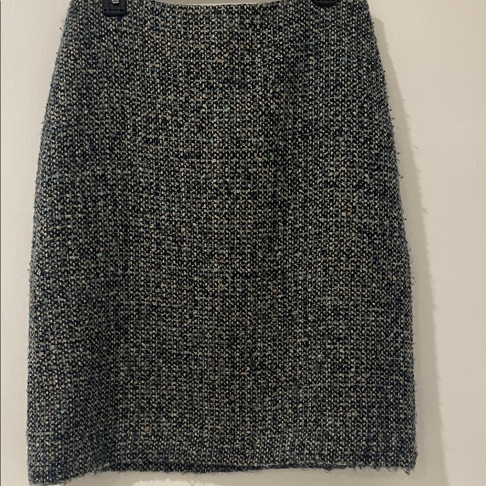 Talbots Elegant Tweed Skirt - Black and Tan size 8